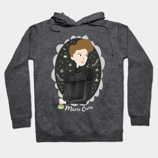 Women of Science: Marie Curie Hoodie by Plan8